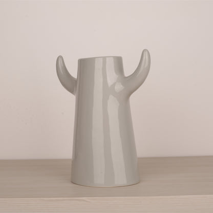 Handmade Ceramic Horn Shape Tabletop Vase