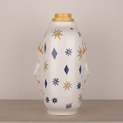 Hand-Painted European Ceramic Flower Vase