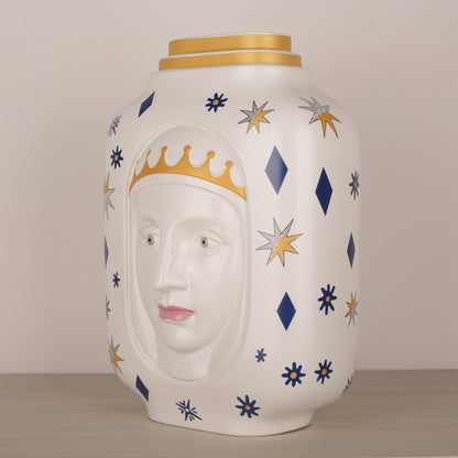 Hand-Painted European Ceramic Flower Vase