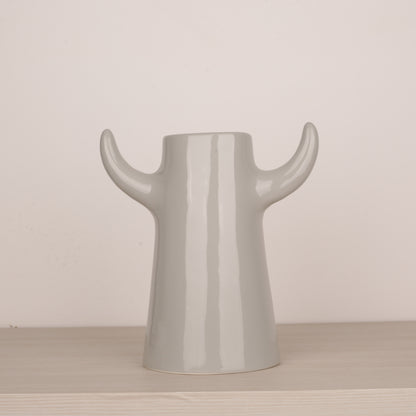Handmade Ceramic Horn Shape Tabletop Vase