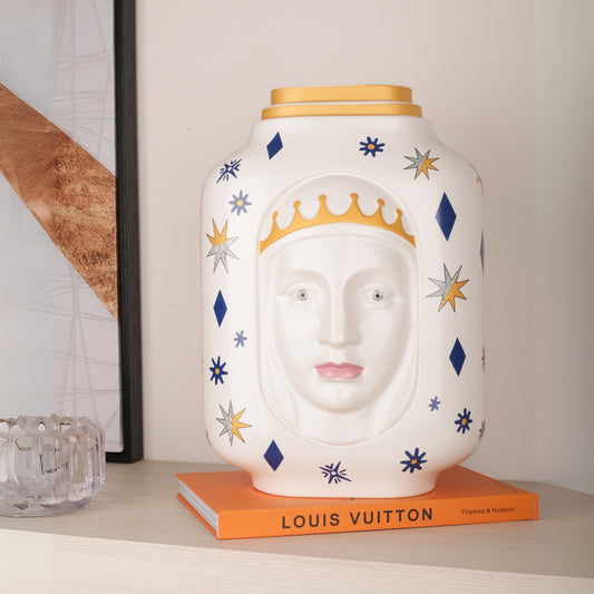 Hand-Painted European Ceramic Flower Vase
