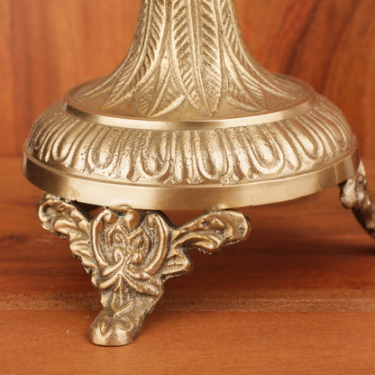 Crystal Art Hang Brass Carve Candle Stand