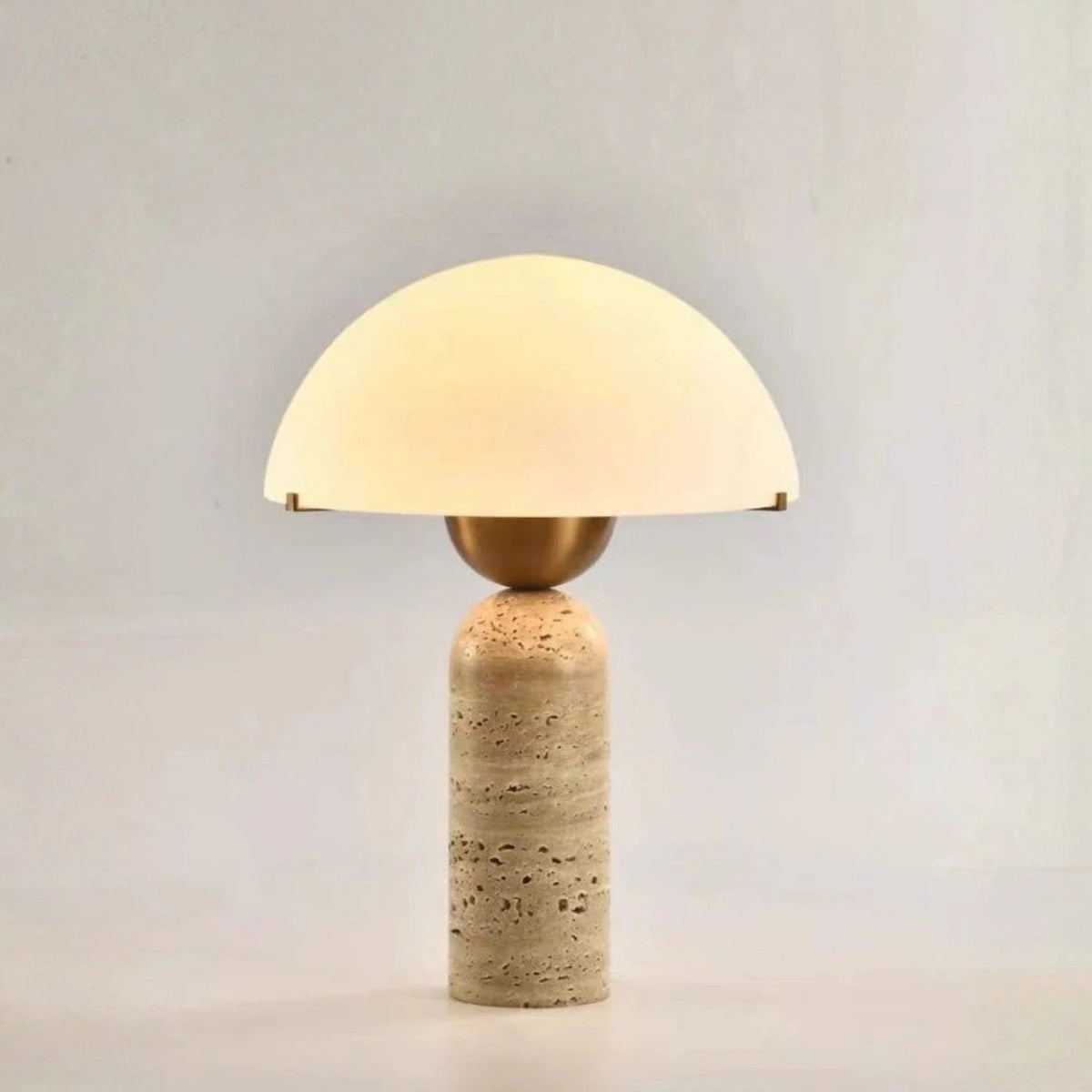 LED Glass Beige Marble Table Lamp
