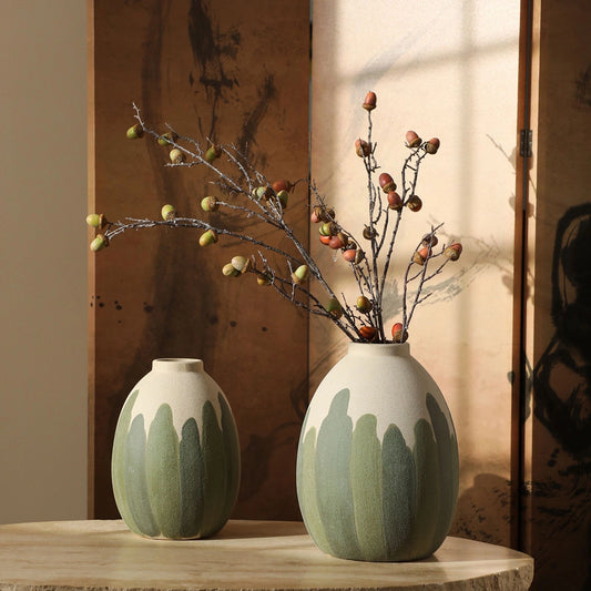 Green Forest Design Decorative Sand Vase