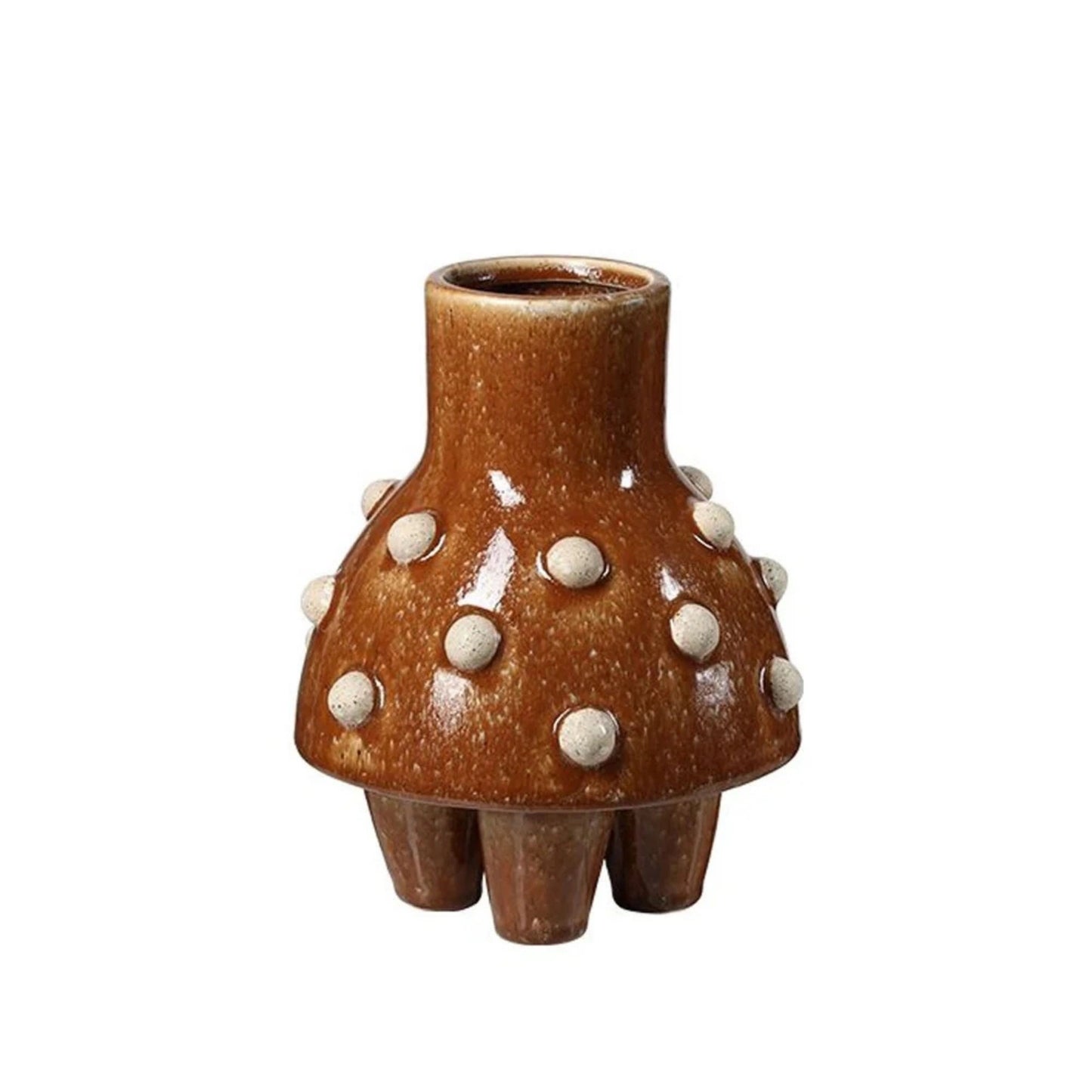 Polka Dot Skirt Design Handmade Ceramic Vase