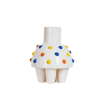 Polka Dot Skirt Design Handmade Ceramic Vase