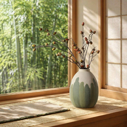 Green Forest Design Decorative Sand Vase