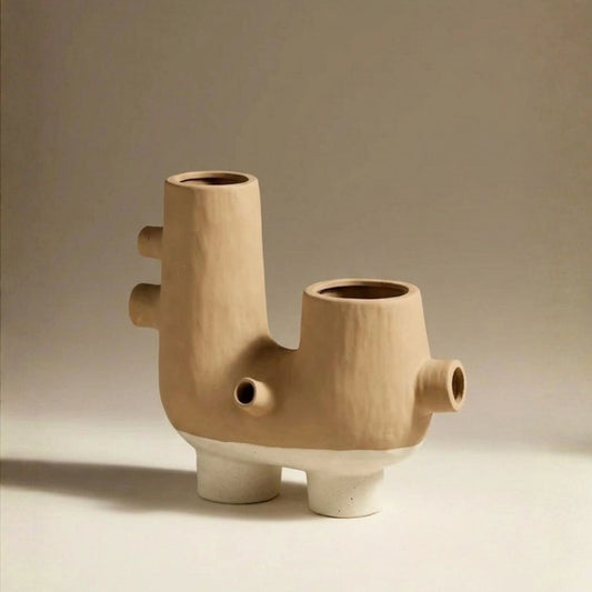 Straight-Tube Shape Handmade Flower Vase