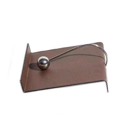 Brown Leather Tissue Holder
