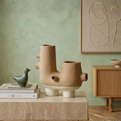 Straight-Tube Shape Handmade Flower Vase