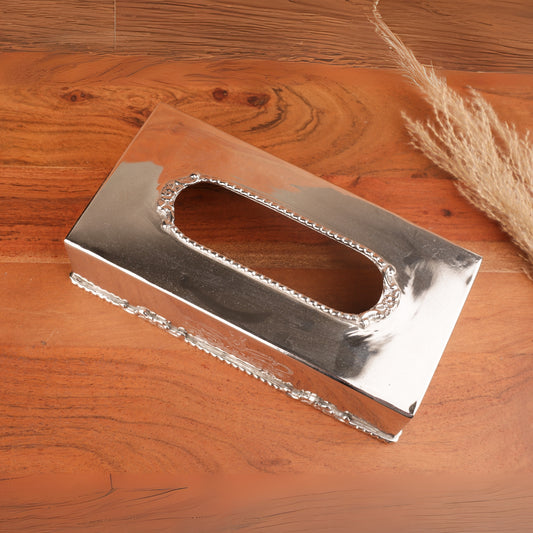 Silver Metal Tissue Box