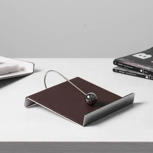 Brown Leather Tissue Holder