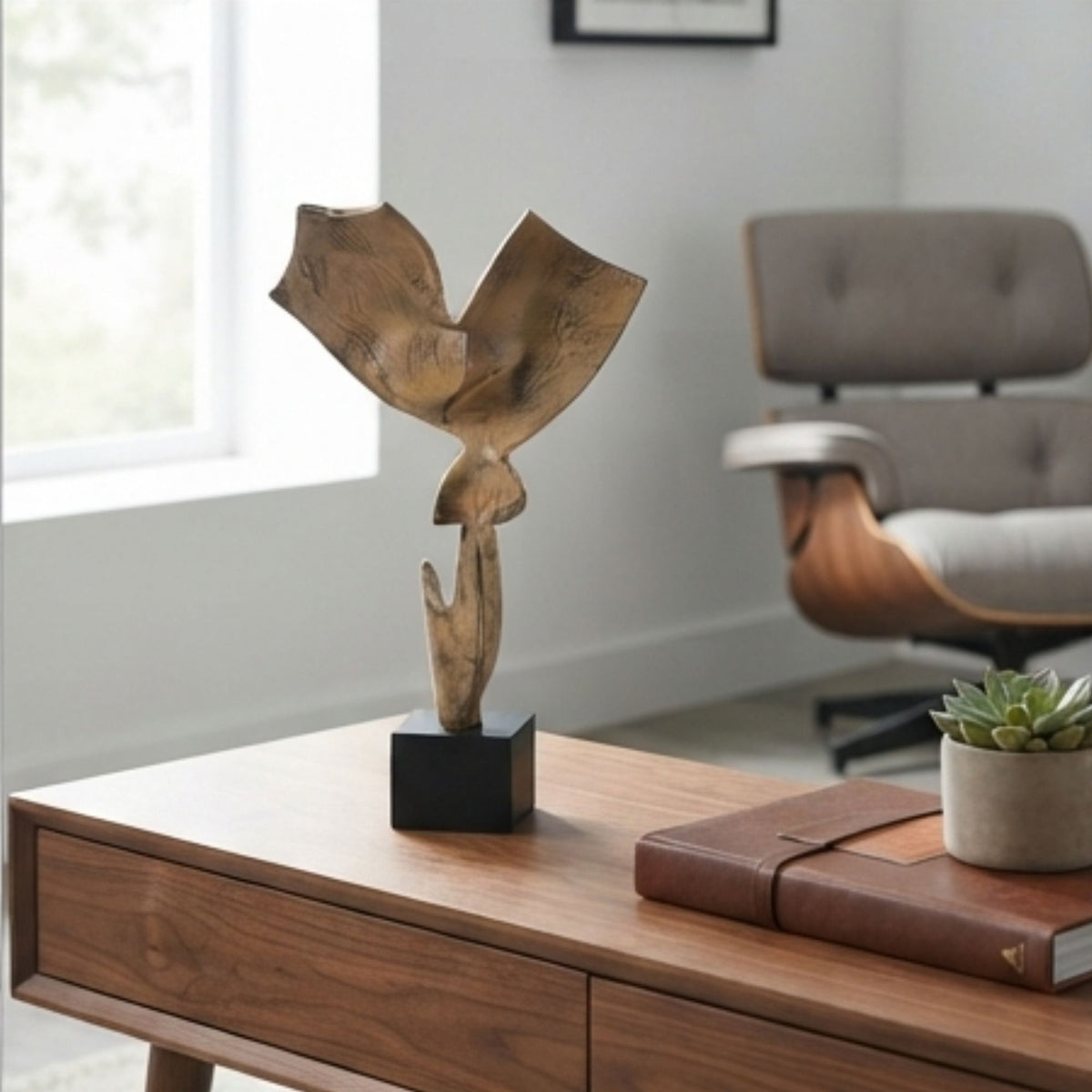Brown Flying Antlers Decorative Figurine