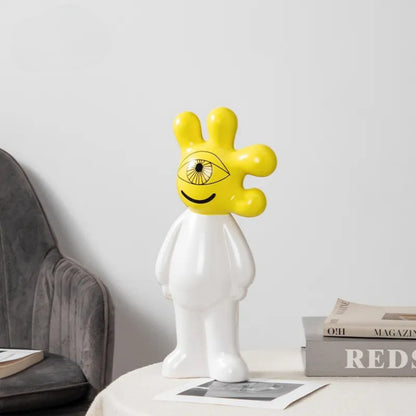 Ceramic Human Figure Sculpture Tabletop Showpiece