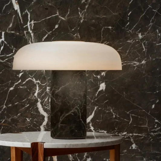 Mushroom Shape Marble Base Table Lamp