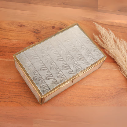 Brass Frame Mirror Wall Jewellery Box