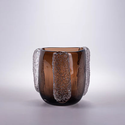 Handmade Triangle Cylinder Design Glass Decoration Vases