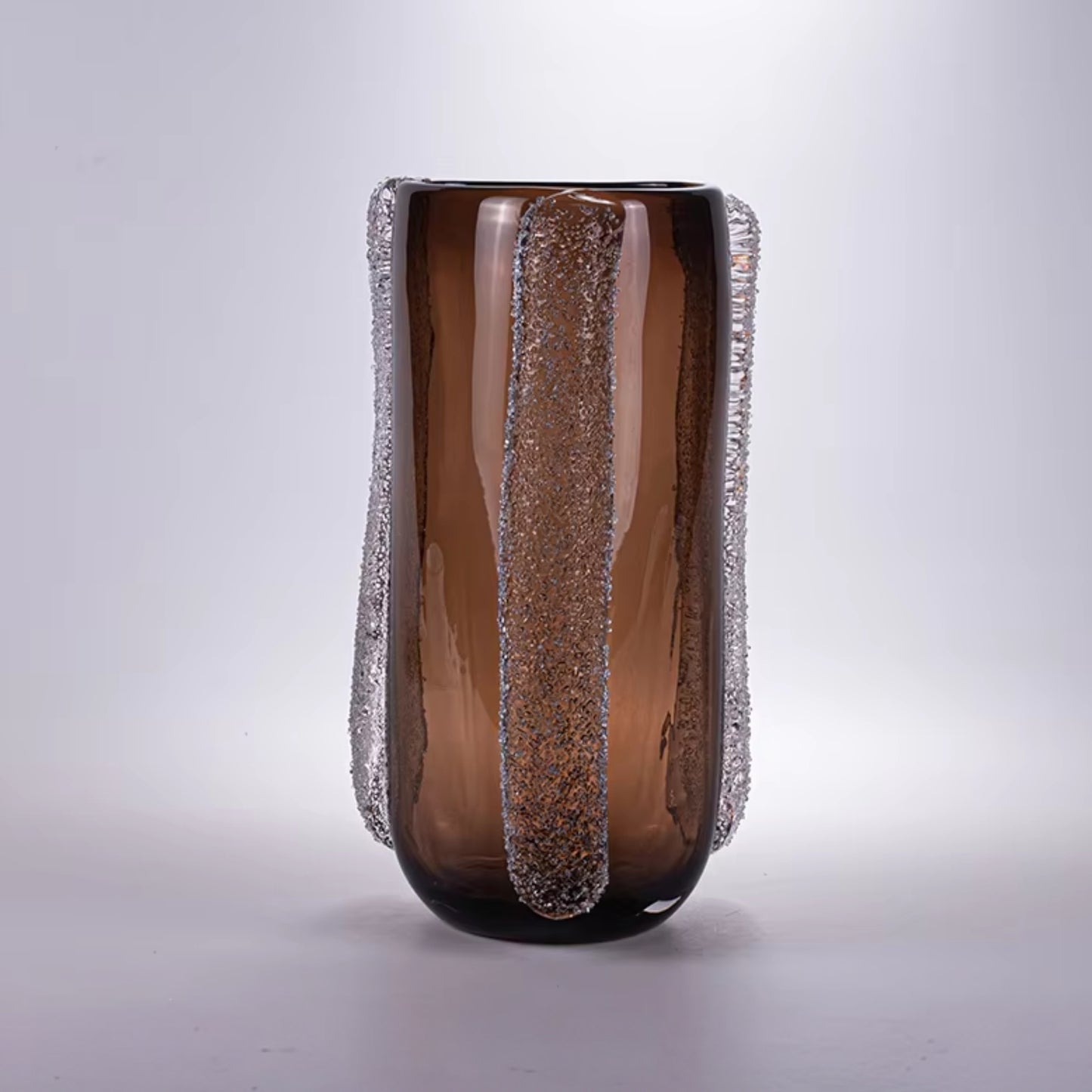 Handmade Triangle Cylinder Design Glass Decoration Vases