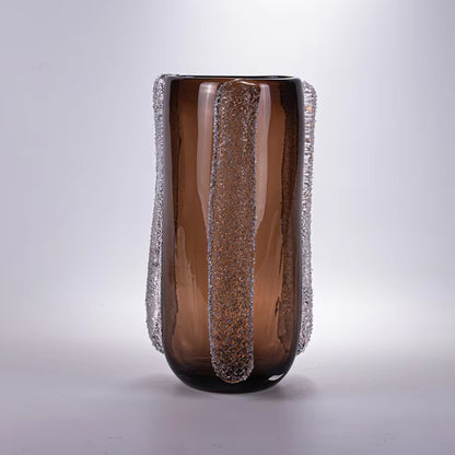 Handmade Triangle Cylinder Design Glass Decoration Vases