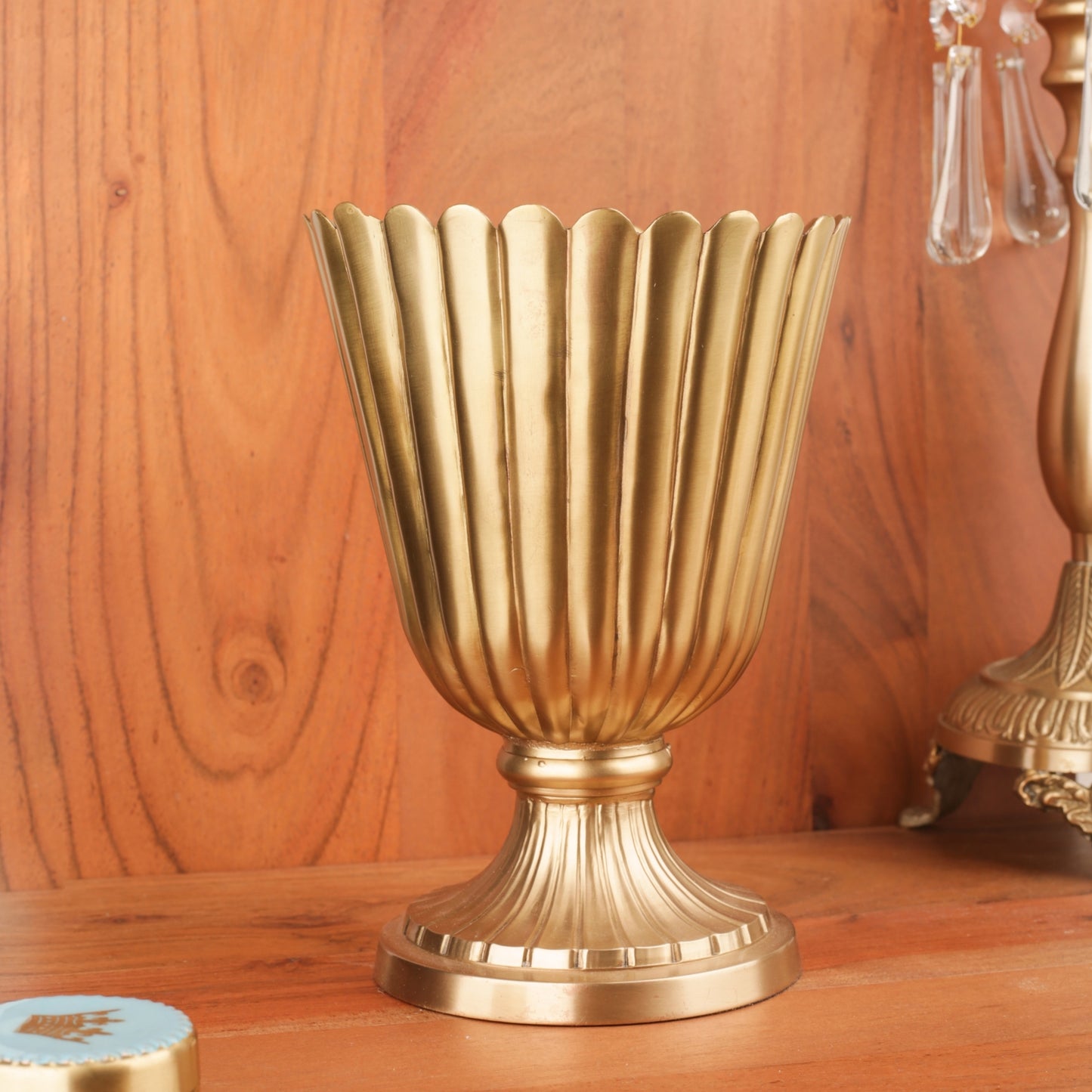 Brass Finish V Shape Planter