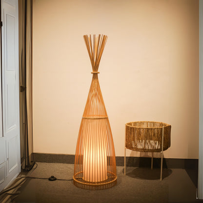 Bamboo Woven Standing Floor Lamp