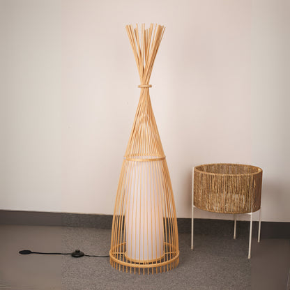 Bamboo Woven Standing Floor Lamp