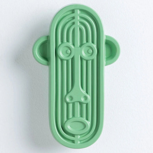 Monkey Face Green Ceramic Wall Art Vase