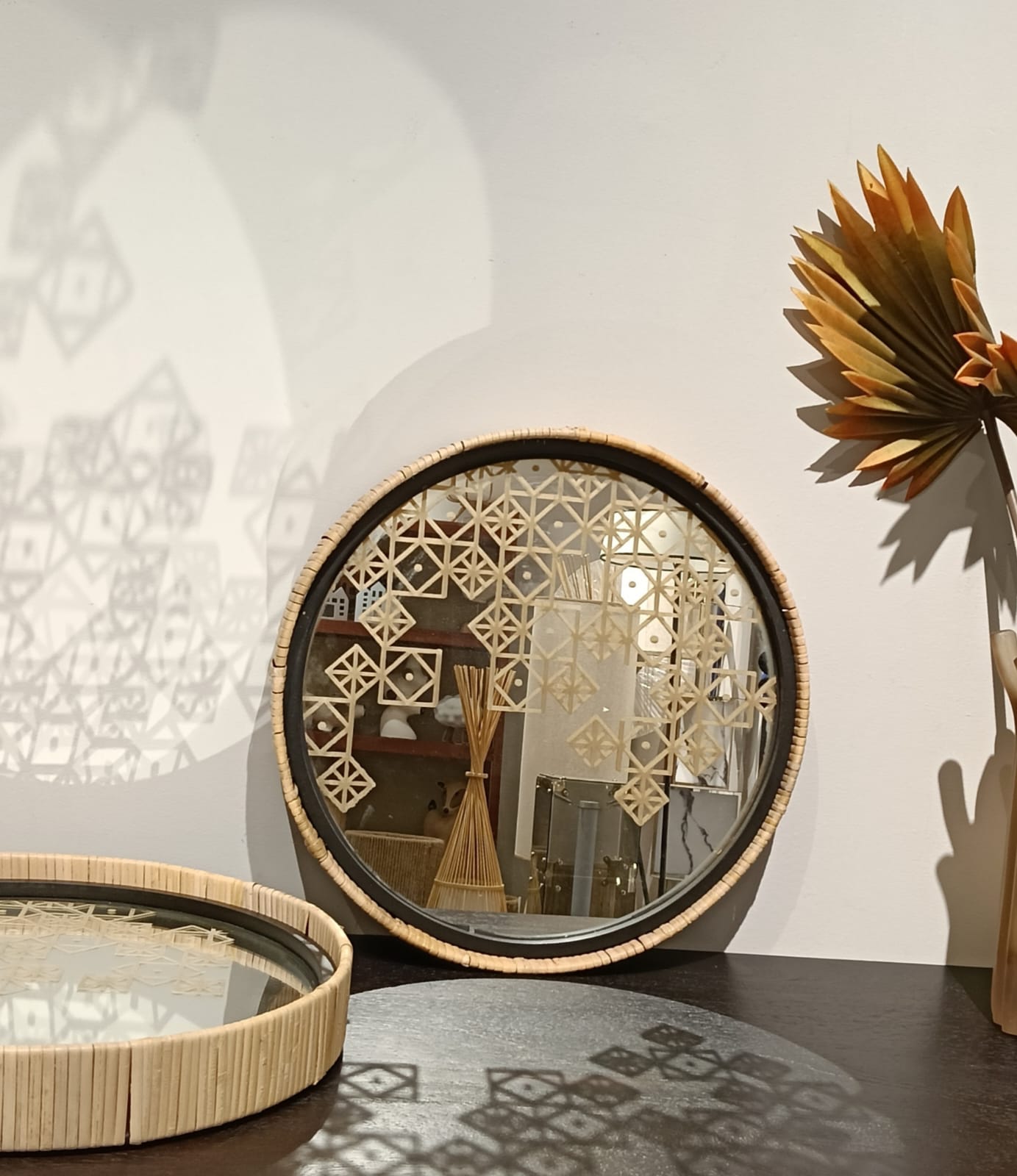 Golden Printed Mirror