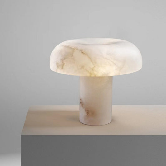 Marble White Smocky Shade Table Lamp
