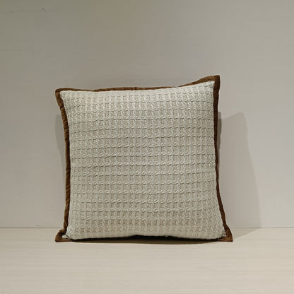 Knit Check Cushion Cover, Backside In Plain