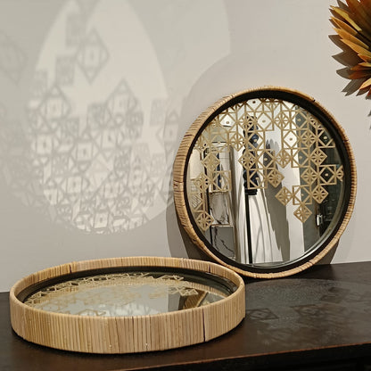 Golden Printed Mirror