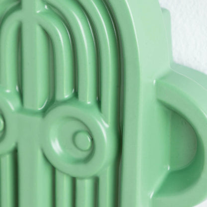 Monkey Face Green Ceramic Wall Art Vase