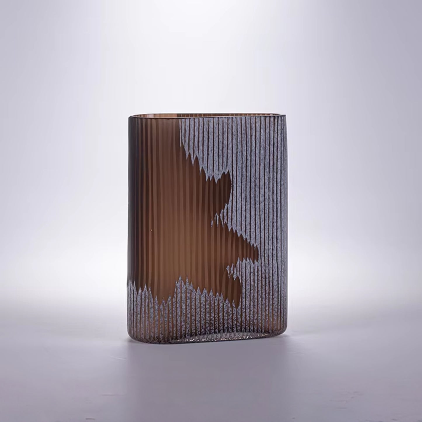 Handmade Decoration Brown Glass Vase