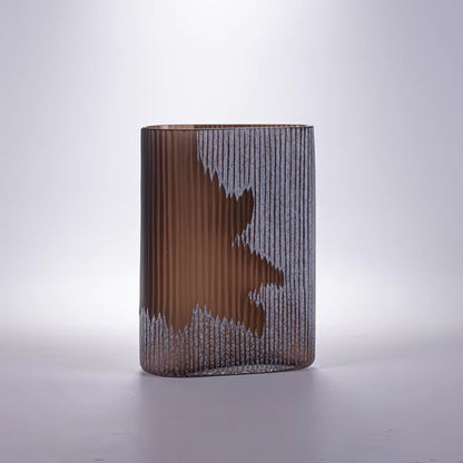 Handmade Decoration Brown Glass Vase