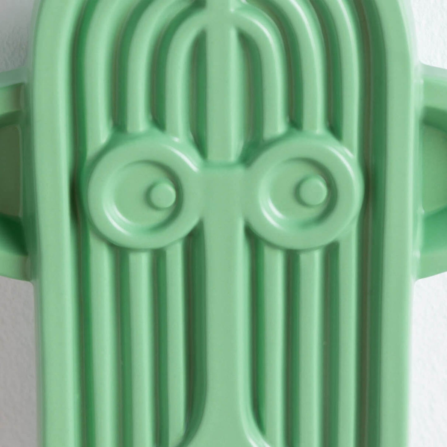 Monkey Face Green Ceramic Wall Art Vase
