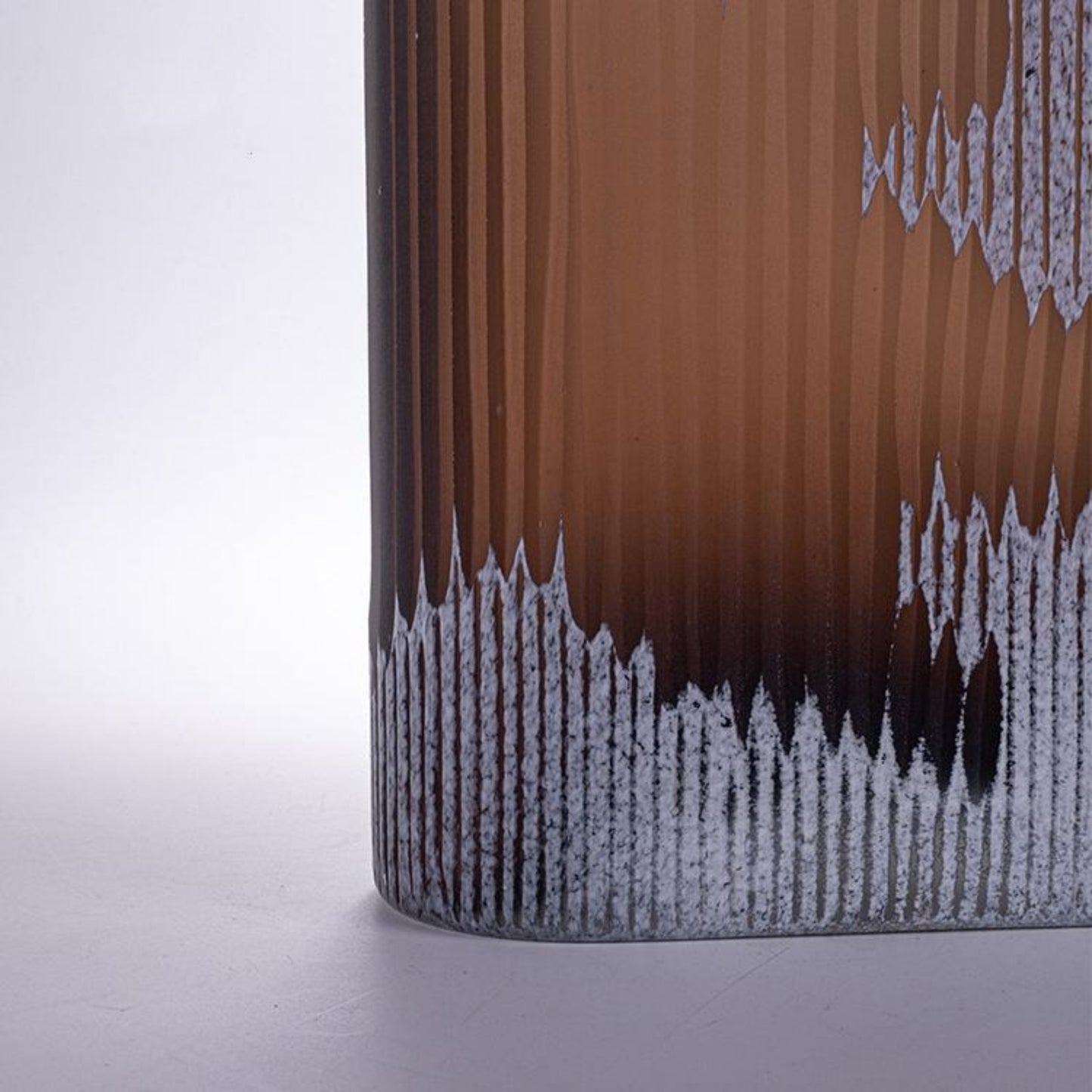 Handmade Decoration Brown Glass Vase