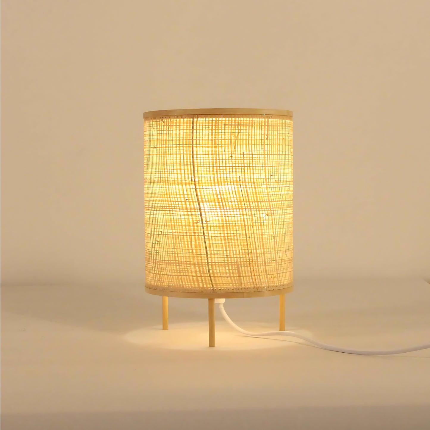 Jute Shade Bamboo Light Table Lamp