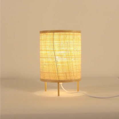 Jute Shade Bamboo Light Table Lamp