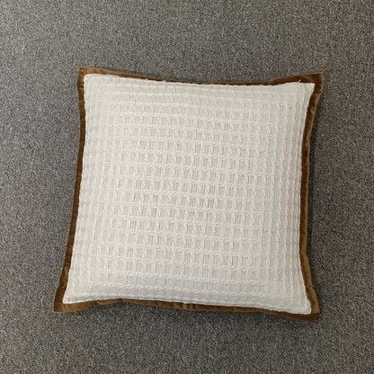 Knit Check Cushion Cover, Backside In Plain