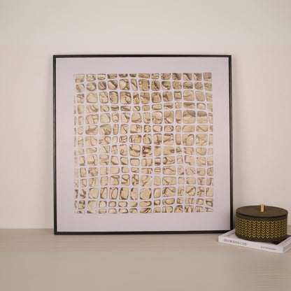 Golden Canvas Abstract Design Painting