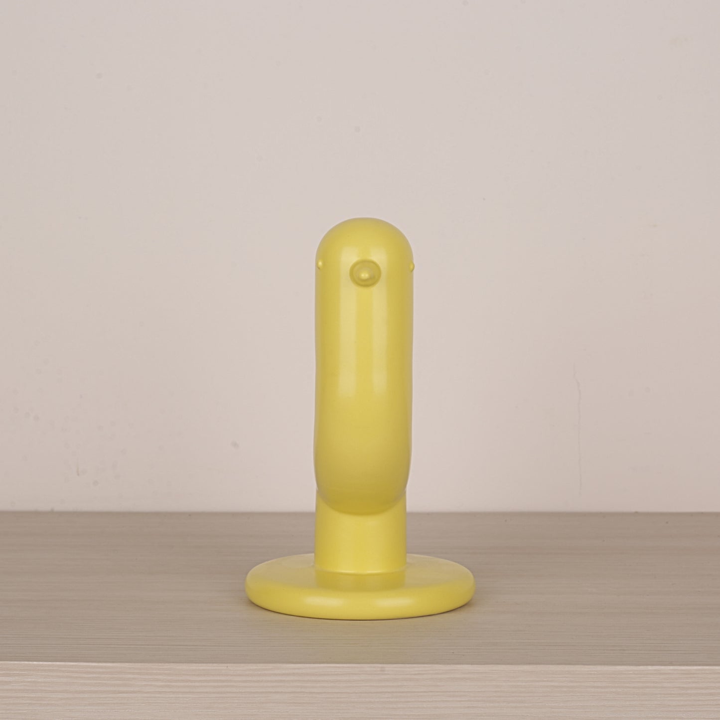 Yellow Ceramic Bird Figurine Candle Holder