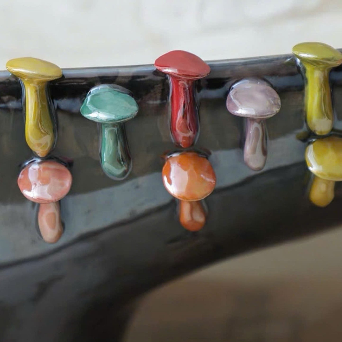Glazed Mushroom Decorative Plate
