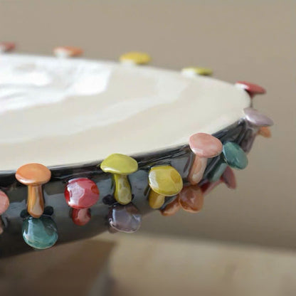Glazed Mushroom Decorative Plate