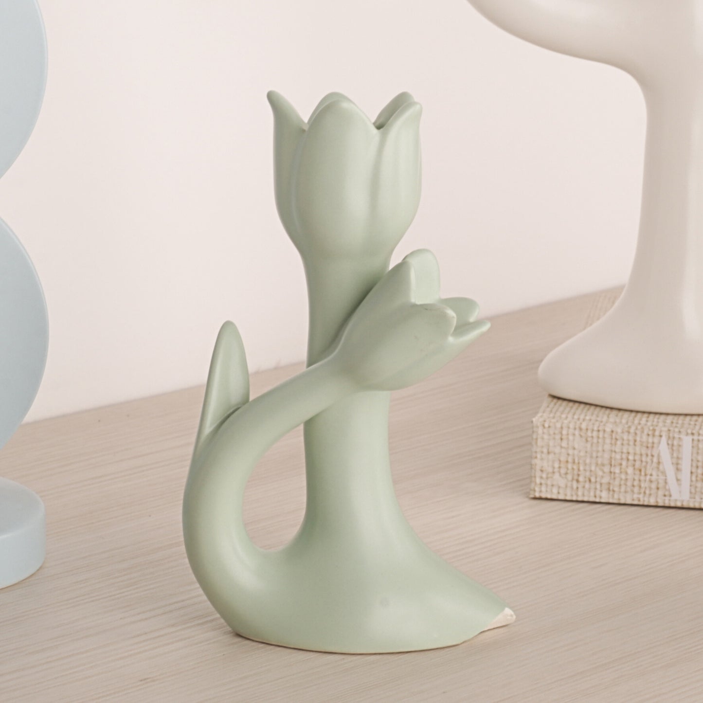 Flower Shape Color Candle Holder