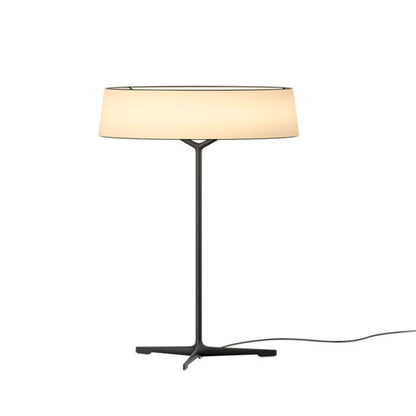 Metal Base Round Fabric Shade Table Lamp