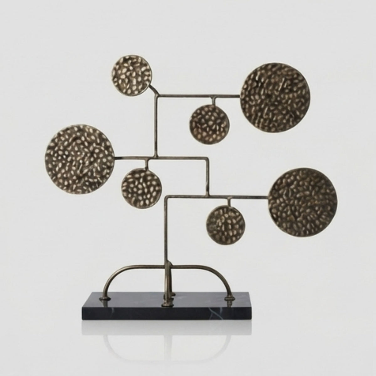 Golden Round Branch Decorative Ornament