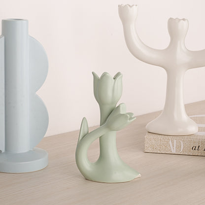 Flower Shape Color Candle Holder