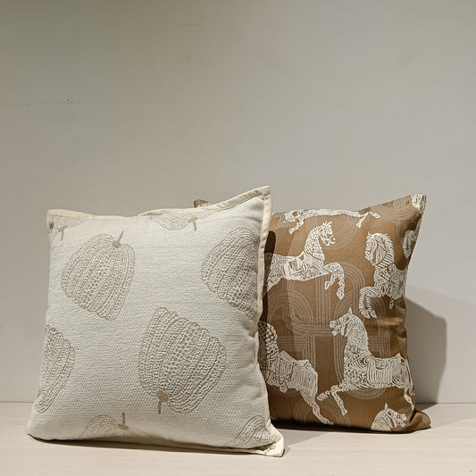 Jacquard Cushion Cover, Backside In Plain