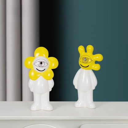 Ceramic Human Figure Sculpture Tabletop Showpiece