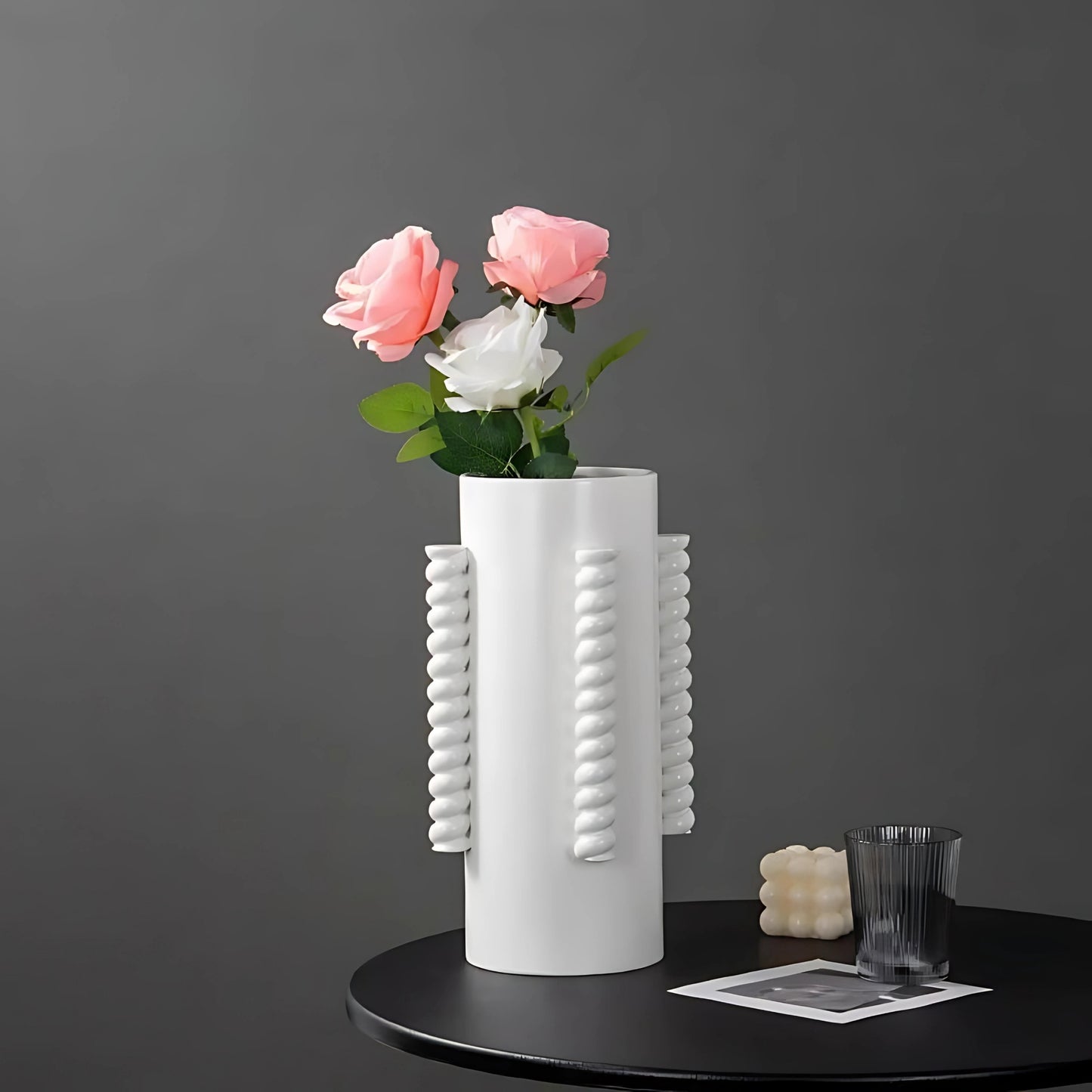 Handmade Ceramic Round Desktop Vase